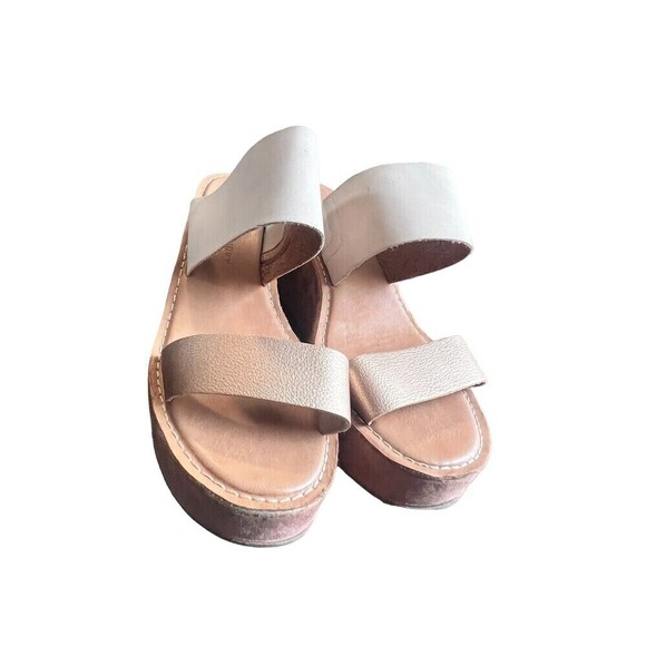 Chinese Laundry Ollie Wedge Sandal Leather Platform Slip On Open Toe Women's 10 - Picture 2 of 8